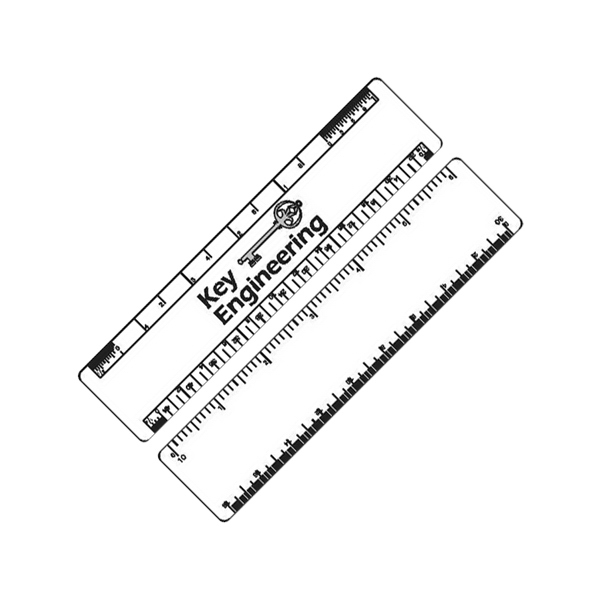 6 Inch Custom Imprinted Plastic Rulers - Plastic Ruler - Rulers & Stencils