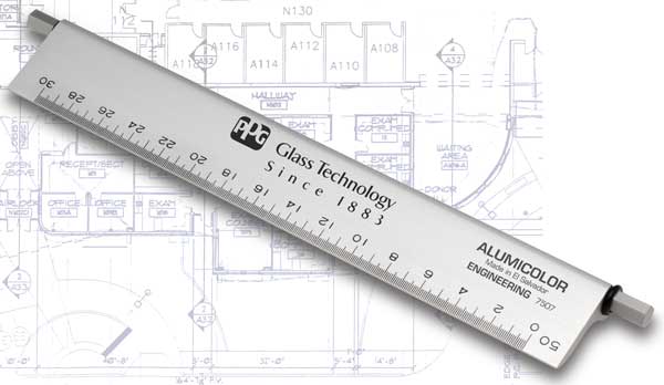 Custom Imprinted 6 Architectural and Civil Engineering Double Bevel Ruler  Set